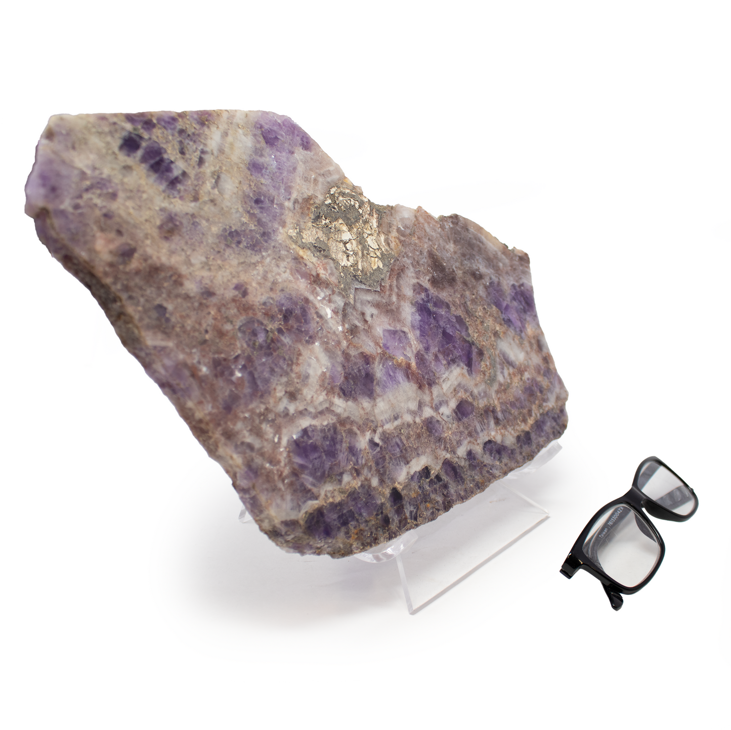 Chevron Amethyst Slice 13"