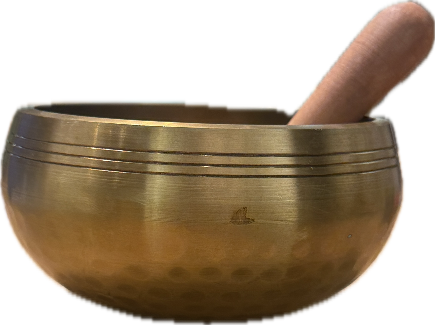 Tibetan Singing Bowl 5" Hand Hammered Gold