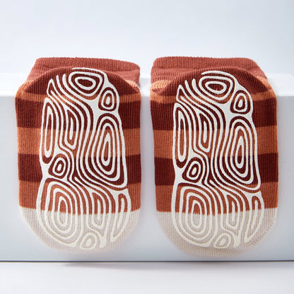 Critter Crew II- Organic- 4 Pairs of Stay-On Baby & Toddler Non-Slip Socks