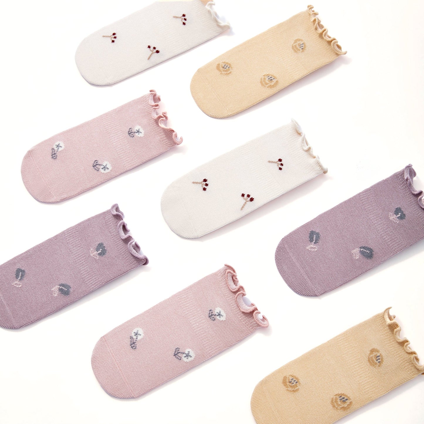 Little Wonder Things- Organic- 4 Pairs of Stay-On Baby & Toddler Non-Slip Socks