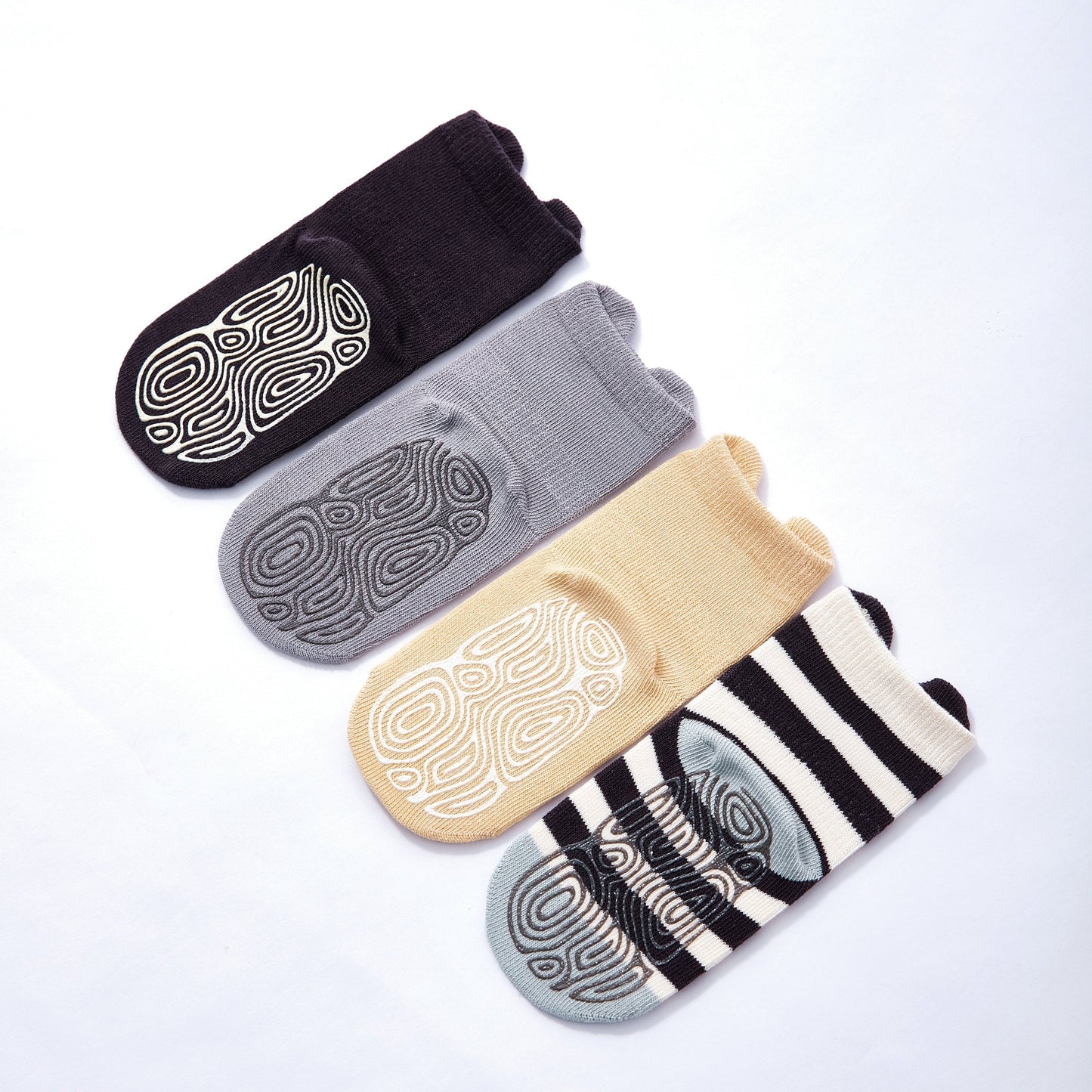 Into The Wild III- Organic- 4 Pairs of Stay-On Baby & Toddler Non-Slip Socks