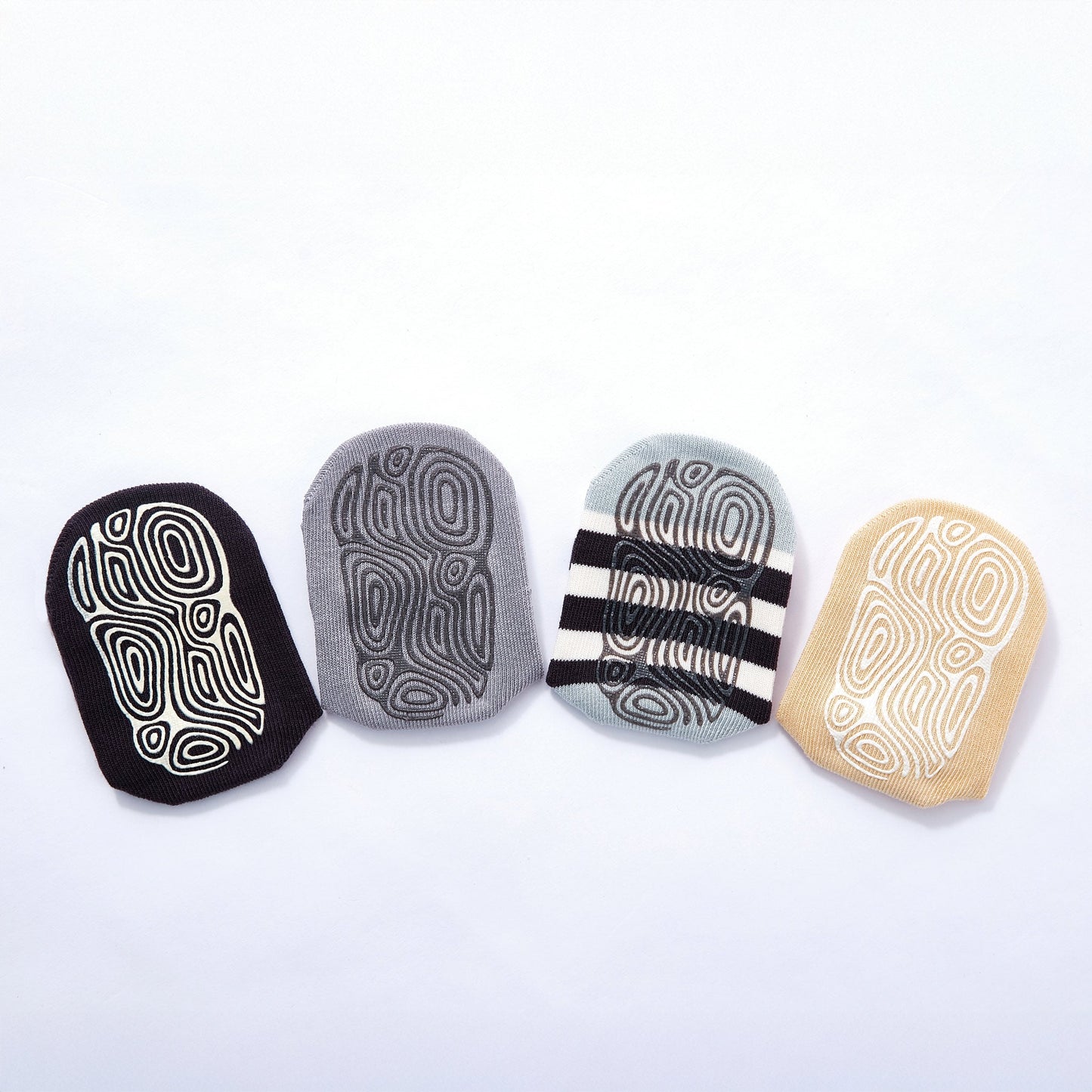 Into The Wild III- Organic- 4 Pairs of Stay-On Baby & Toddler Non-Slip Socks