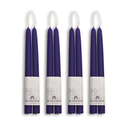 Hand-Dipped Beeswax Taper Candles - Bulk 4-Pair Bundle