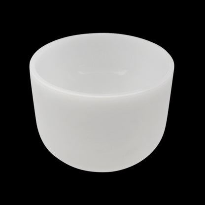8" Frosted Quartz Sound Bowl - A Note - Aligns Third-Eye Chakra