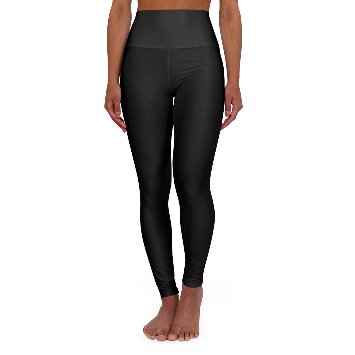 High Waisted Yoga Leggings | 4-Way Stretch & Flattering Fit - Black