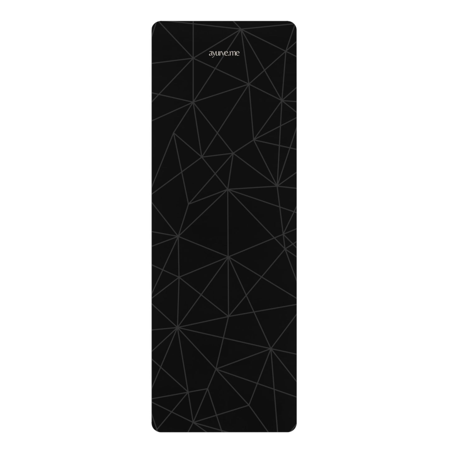 Rubber Yoga Mat – Eco‑Friendly, Non‑Slip (5 mm) | Black Petrol with Geometric Alignment
