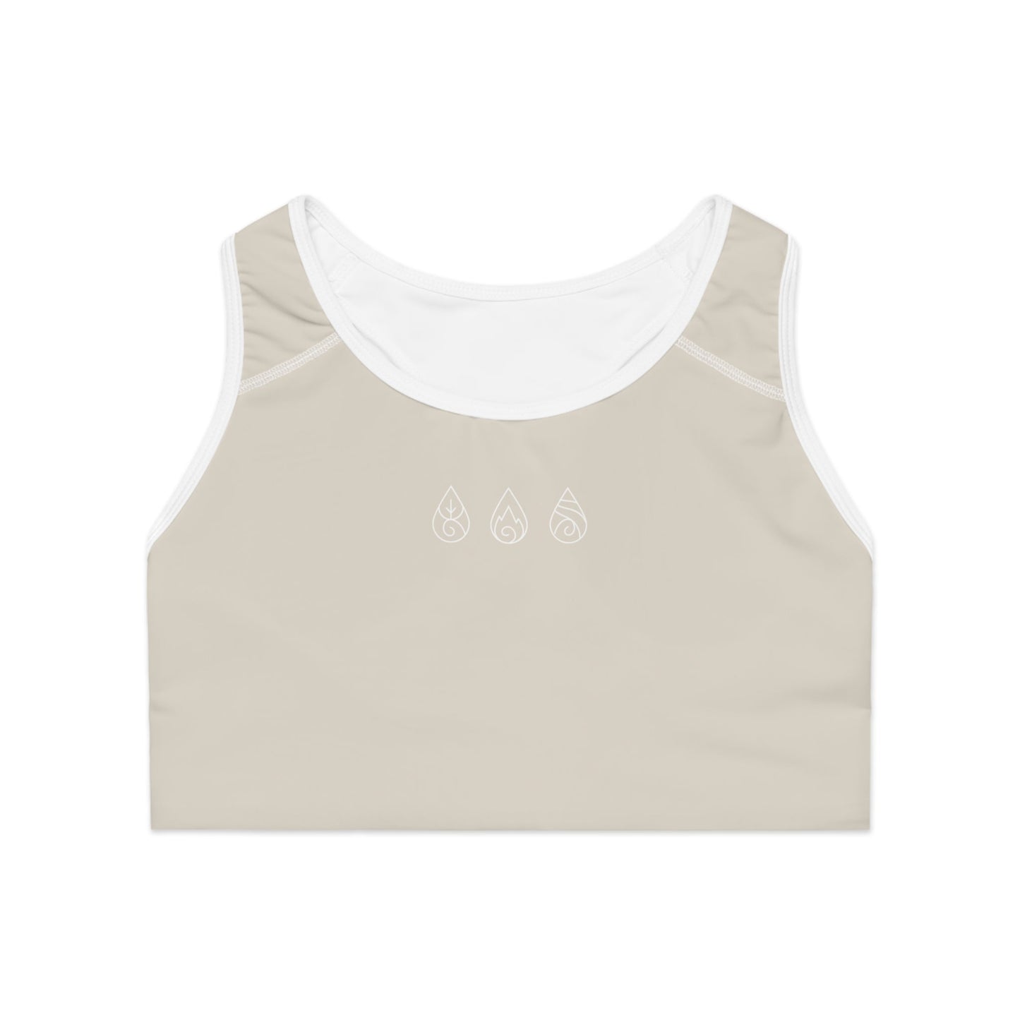 Yoga Sports Bra | Breathable & Supportive Ayurvedic Activewear - Sand Beige