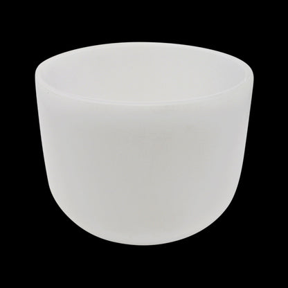 8" Frosted Quartz Sound Bowl - A Note - Aligns Third-Eye Chakra