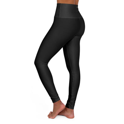 High Waisted Yoga Leggings | 4-Way Stretch & Flattering Fit - Black