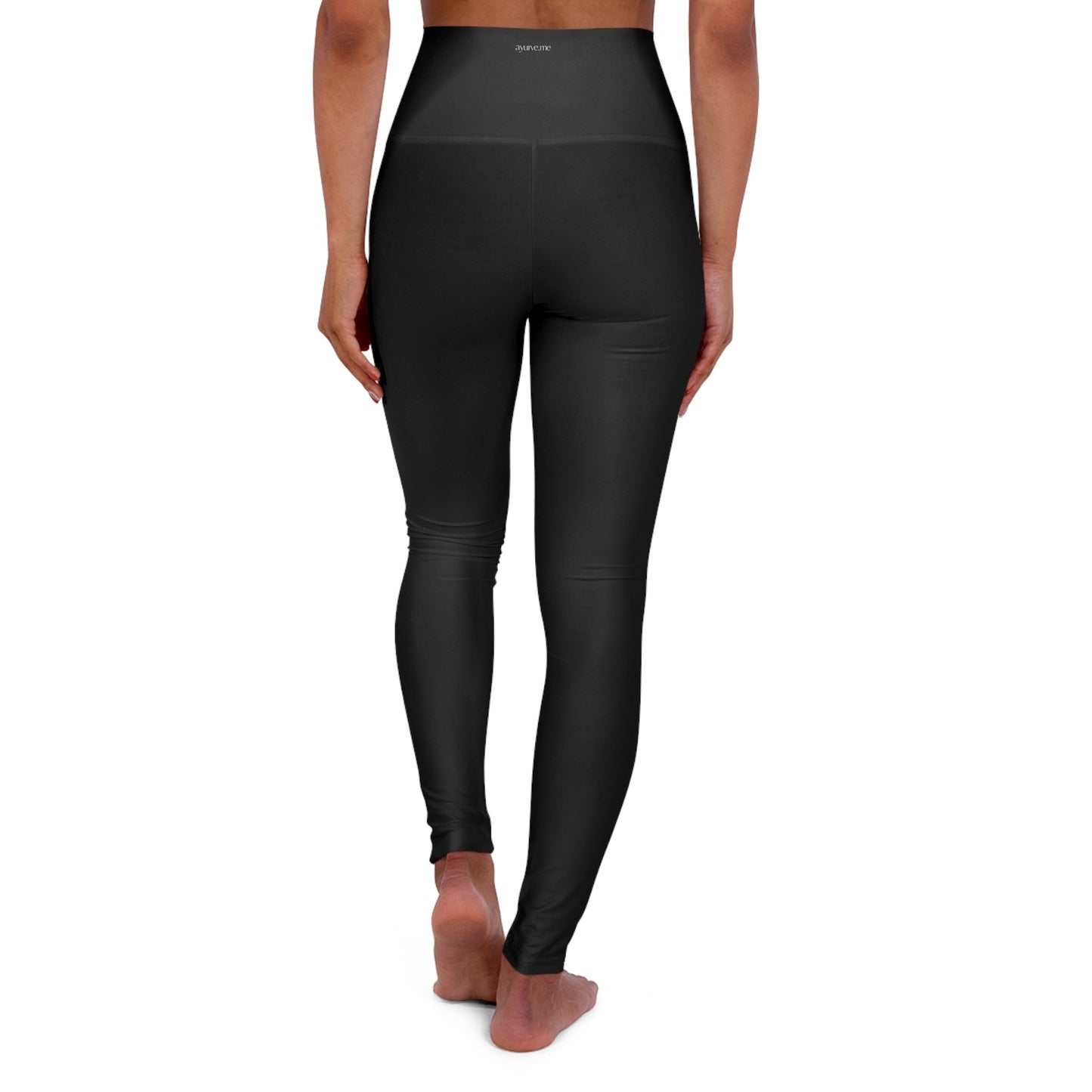 High Waisted Yoga Leggings | 4-Way Stretch & Flattering Fit - Black