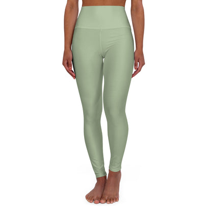 High Waisted Yoga Leggings | 4-Way Stretch & Flattering Fit - Sage Green
