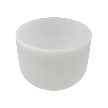 8" Frosted Quartz Sound Bowl - A Note - Aligns Third-Eye Chakra