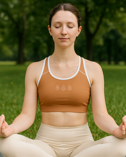 Yoga Sports Bra | Breathable & Supportive Ayurvedic Activewear - Terracota
