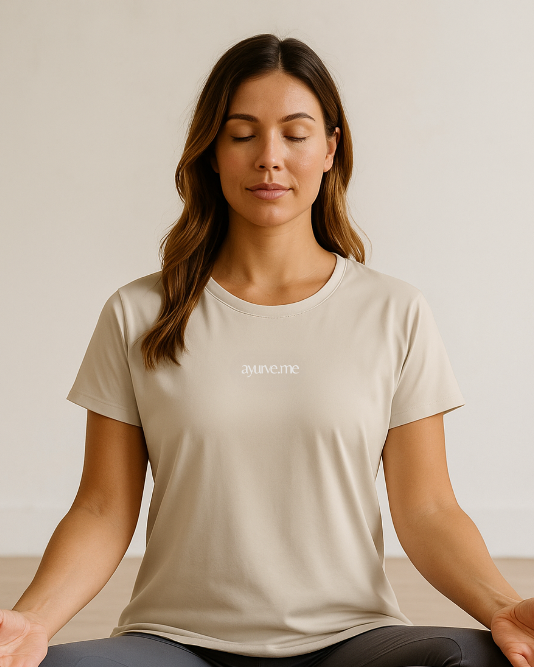 Mindful Moment Tee | Lightweight Neutral Shirt for Women - Sand Beige