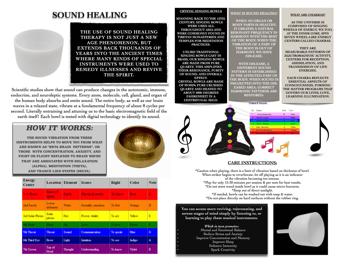 13-Inch Gem-Infused Quartz Crystal Singing Bowl