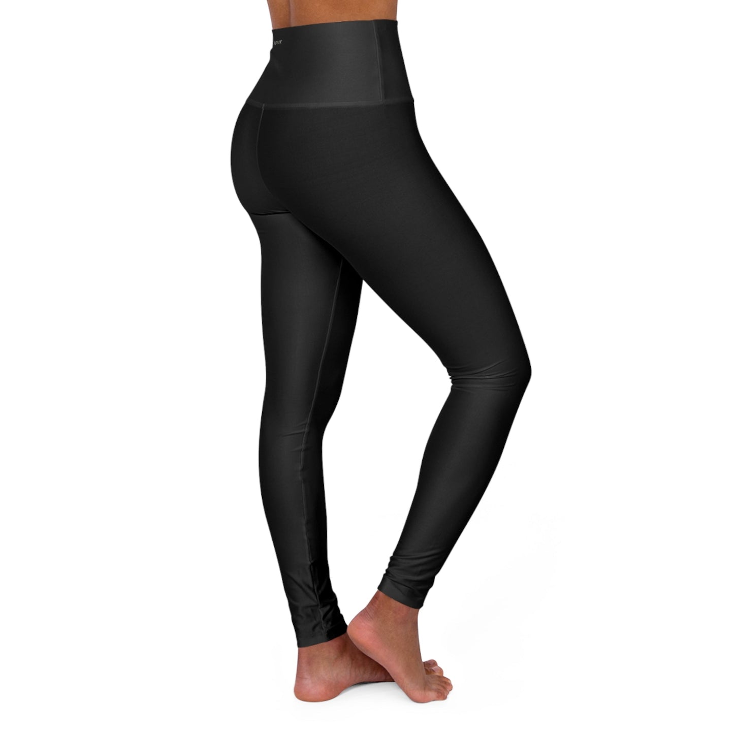 High Waisted Yoga Leggings | 4-Way Stretch & Flattering Fit - Black