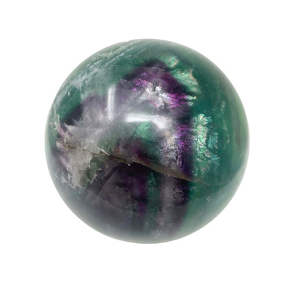 Flower Rainbow Fluorite Sphere with Lucite Stand