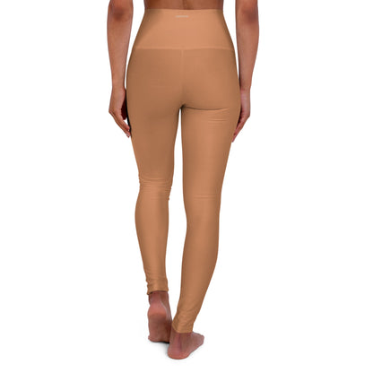 High Waisted Yoga Leggings | 4-Way Stretch & Flattering Fit - Terracota