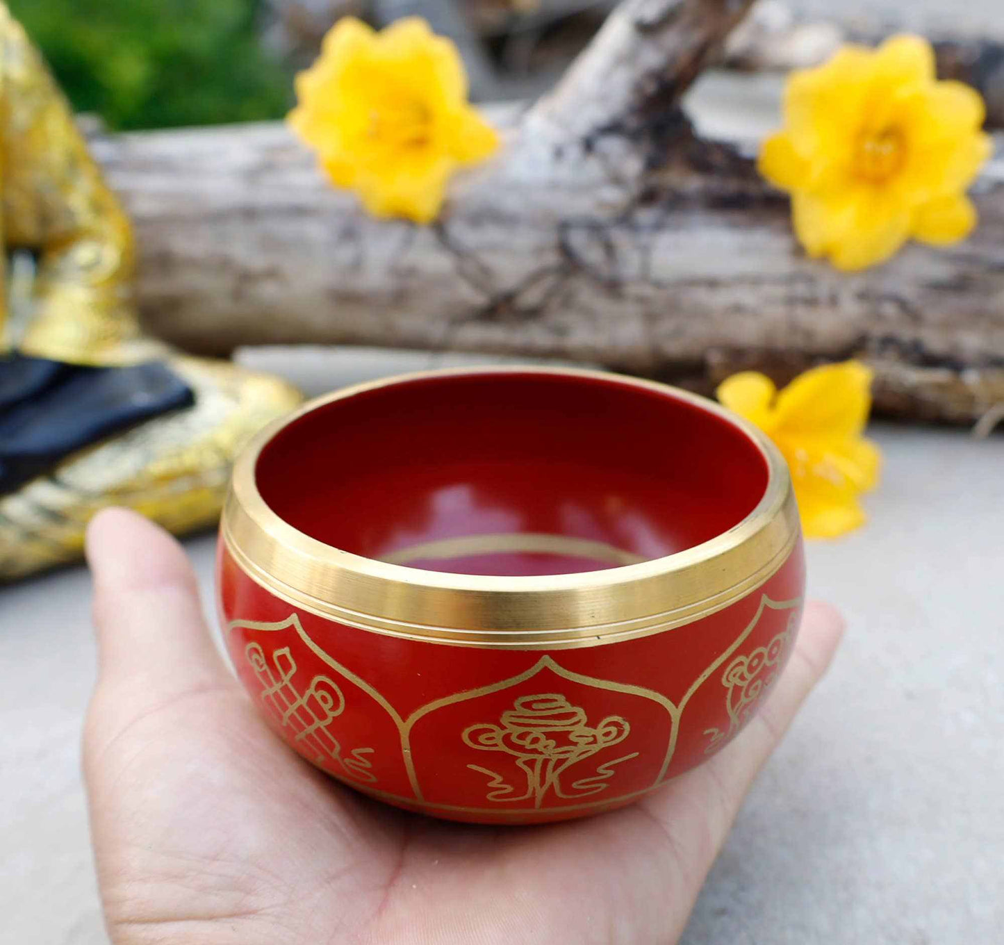 8 Lucky Symbols Tibetan Singing Bowl
