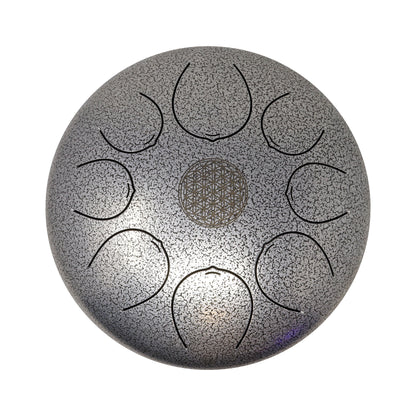 30cm Pentatonic Steel Singing Drum - Metal Silver