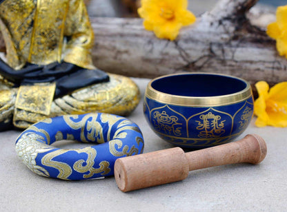 8 Lucky Symbols Tibetan Singing Bowl