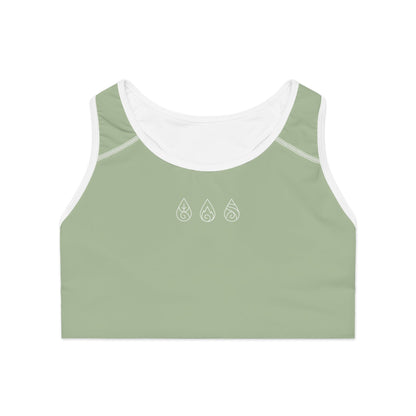 Yoga Sports Bra | Breathable & Supportive Ayurvedic Activewear - Sage Green
