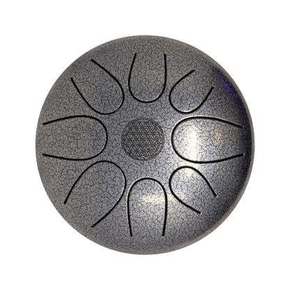 20cm Pentatonic Steel Singing Drum - Metal Silver