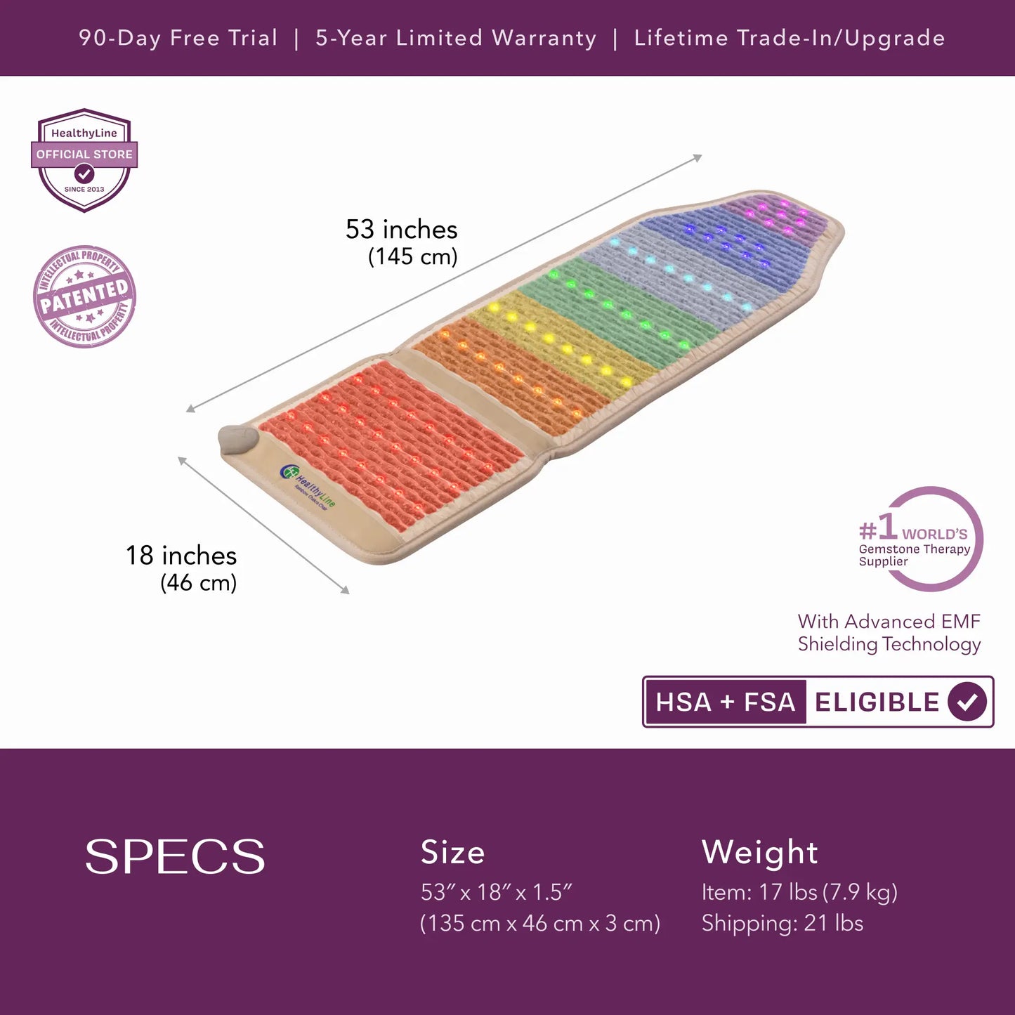 Rainbow Chakra Series | PEMF Far Infrared Heating Mats
