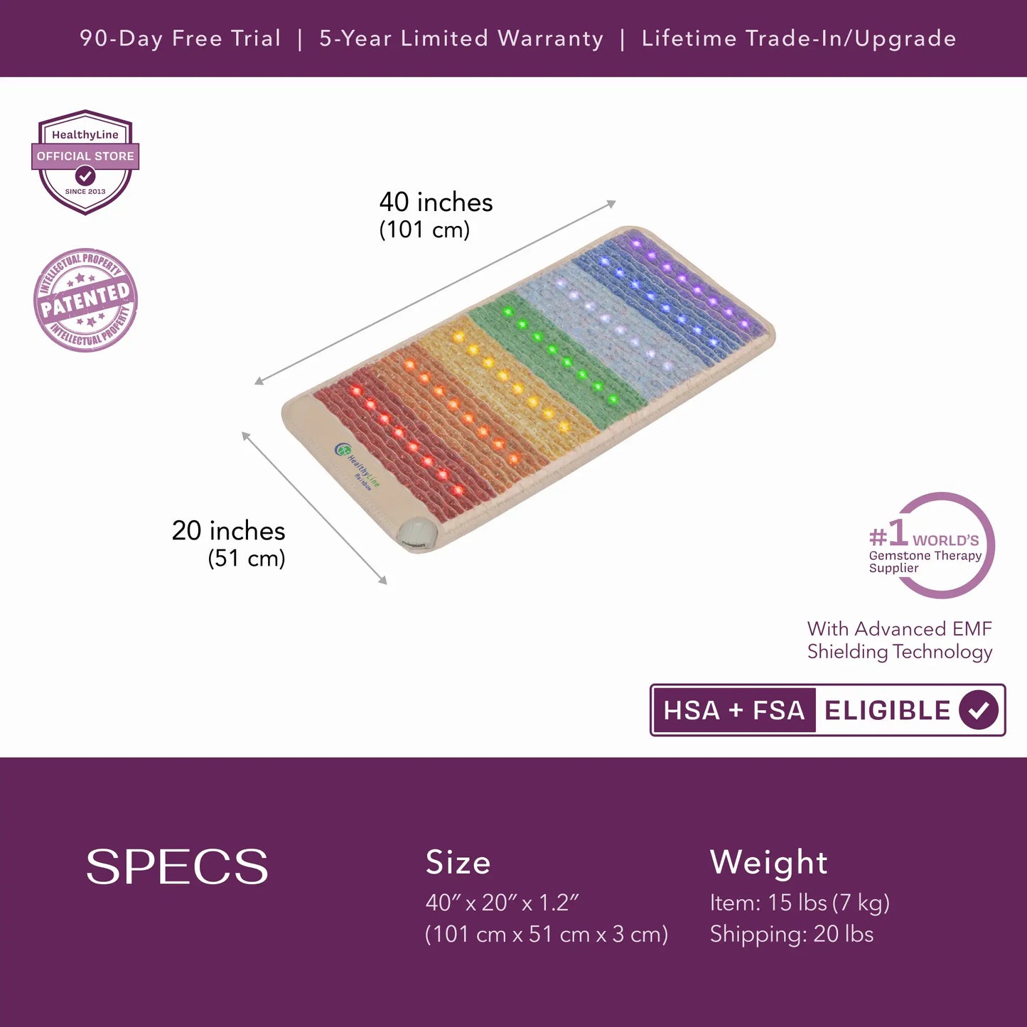 Rainbow Chakra Series | PEMF Far Infrared Heating Mats
