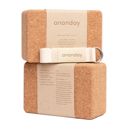 Yoga Block + Strap Set