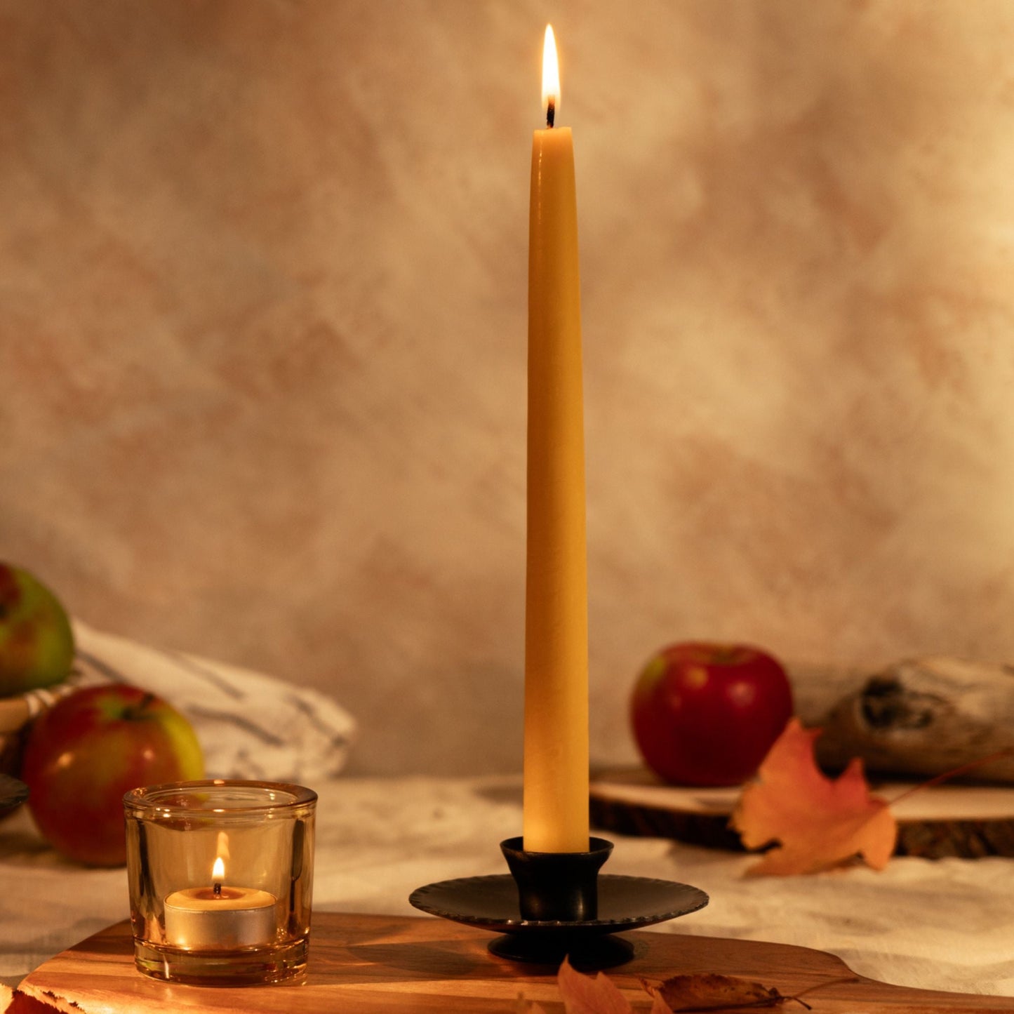 Hand-Dipped Beeswax Taper Candles - Bulk 4-Pair Bundle