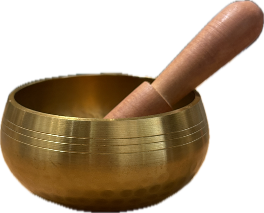 Tibetan Singing Bowl - 4" Hand Hammered Gold