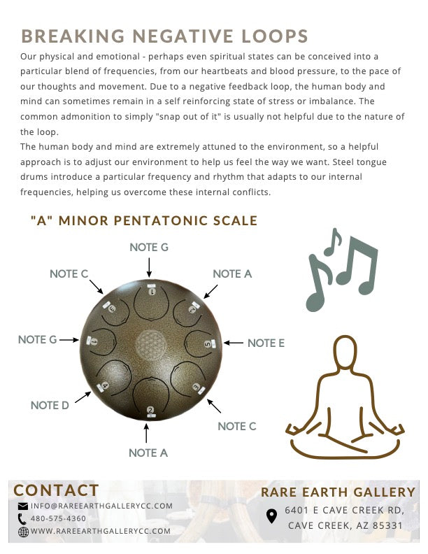 13 Centimeter Pentatonic Steel Tongue Drum