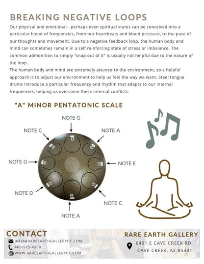 13 Centimeter Pentatonic Steel Tongue Drum