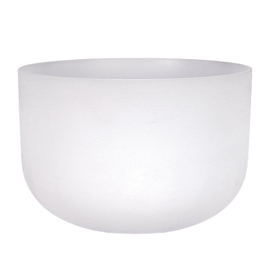 20" Frosted Quartz Sound Bowl - E Note - Aligns Solar Plexus Chakra