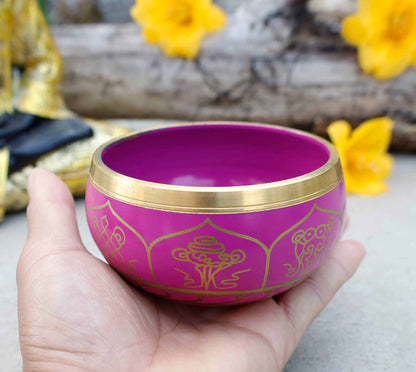 8 Lucky Symbols Tibetan Singing Bowl