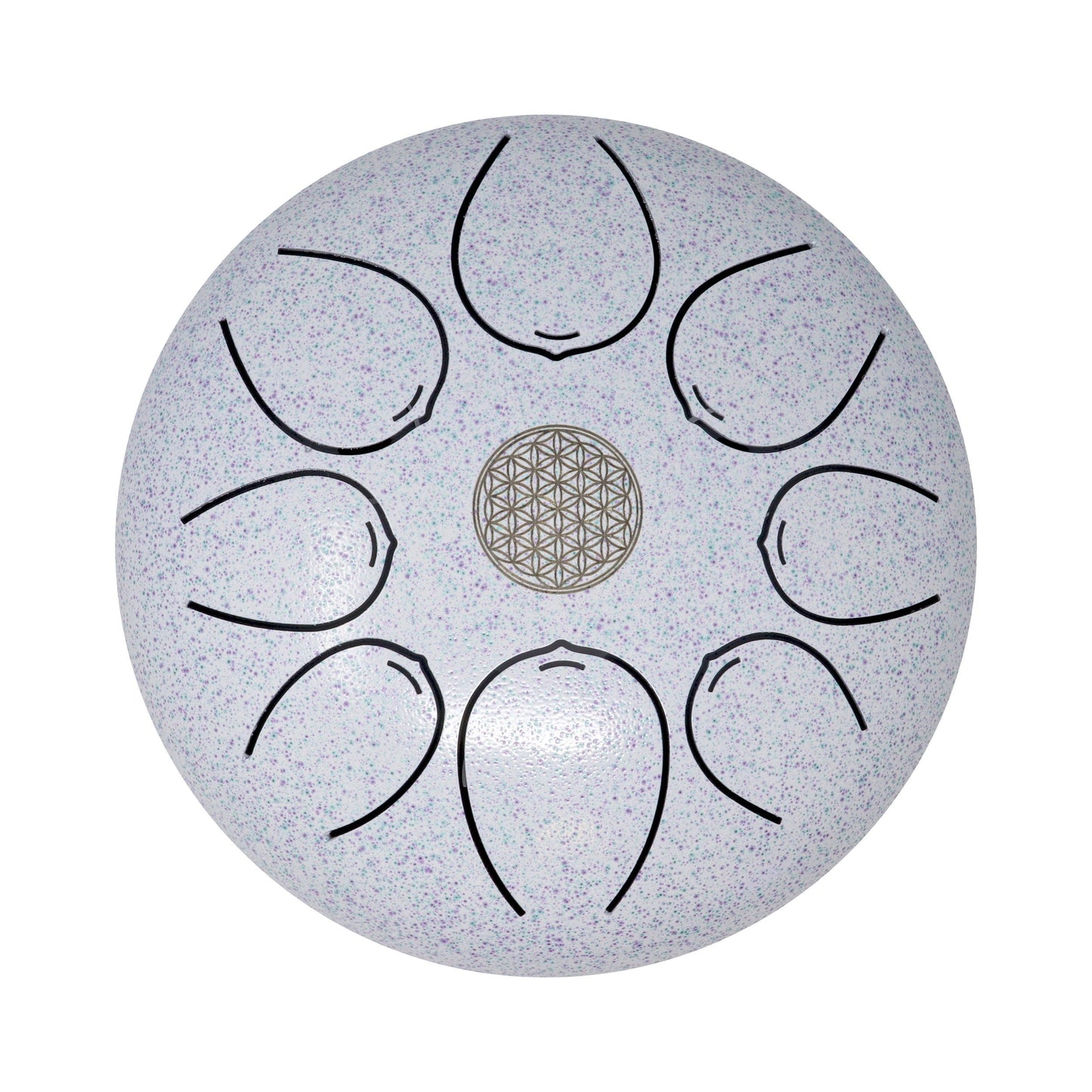 20cm Pentatonic Steel Singing Drum - Metal White