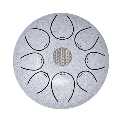 20cm Pentatonic Steel Singing Drum - Metal White