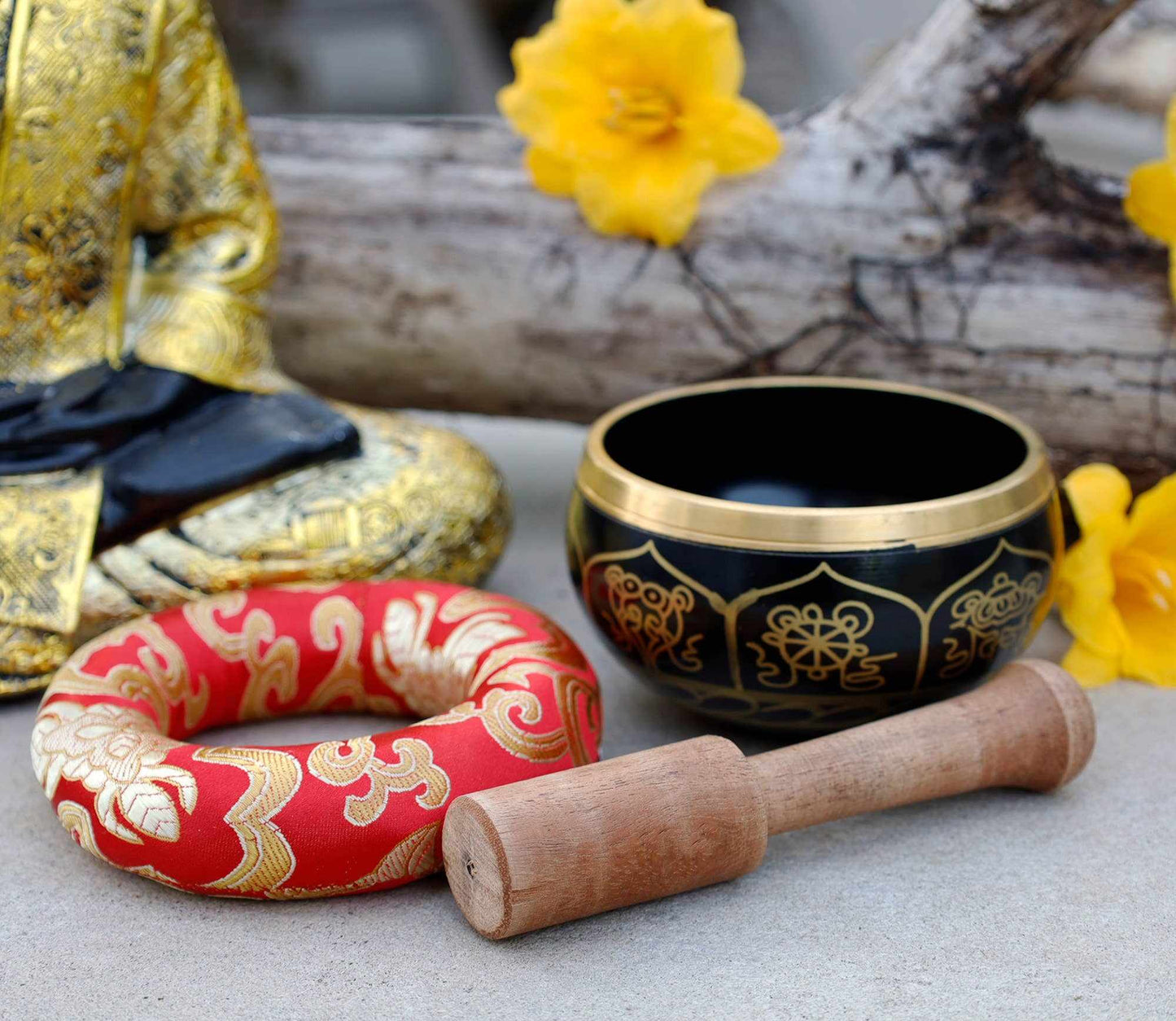 8 Lucky Symbols Tibetan Singing Bowl