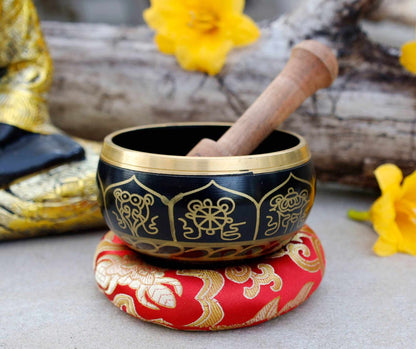 8 Lucky Symbols Tibetan Singing Bowl