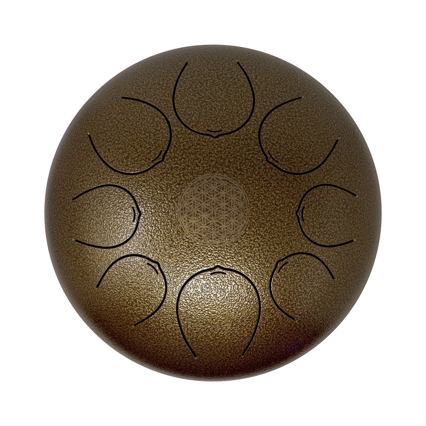 30cm Pentatonic Steel Singing Drum - Metal Brown