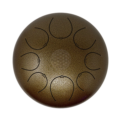 30cm Pentatonic Steel Singing Drum - Metal Brown