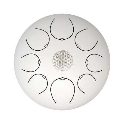 30cm Pentatonic Steel Singing Drum - White