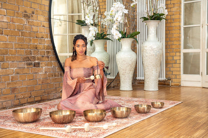 Chakra Metal Singing Bowl Set - 7 Handmade Sound Healing Bowls