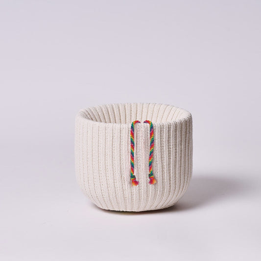 Eco-Luxe Harmonic Cover for singing bowls size 6-7 inch in organic undyed cotton with chakra drawstring