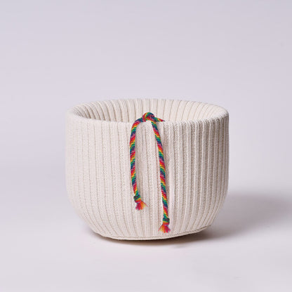 Eco-Luxe Harmonic Cover for singing bowls size 8-9 inch in organic undyed cotton with chakra drawstring